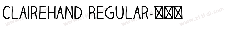 ClaireHand Regular字体转换